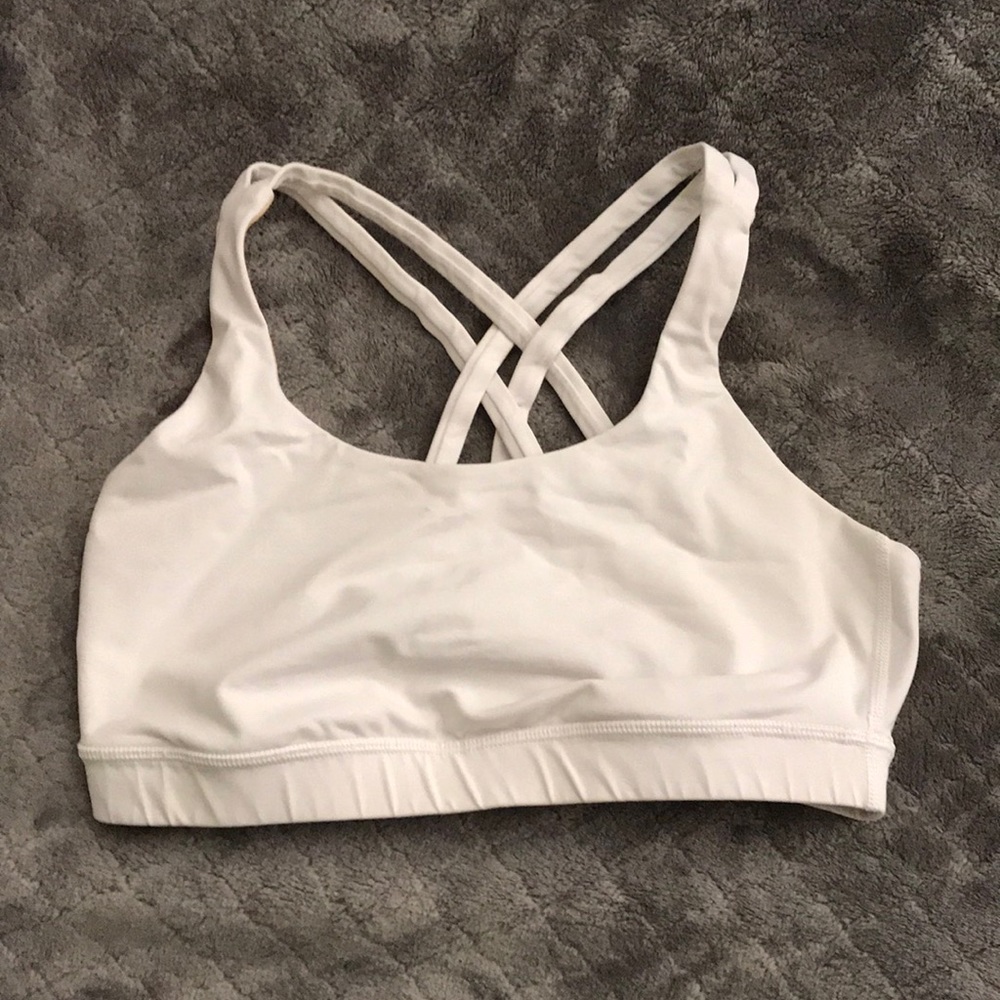 Lululemon white sports bra